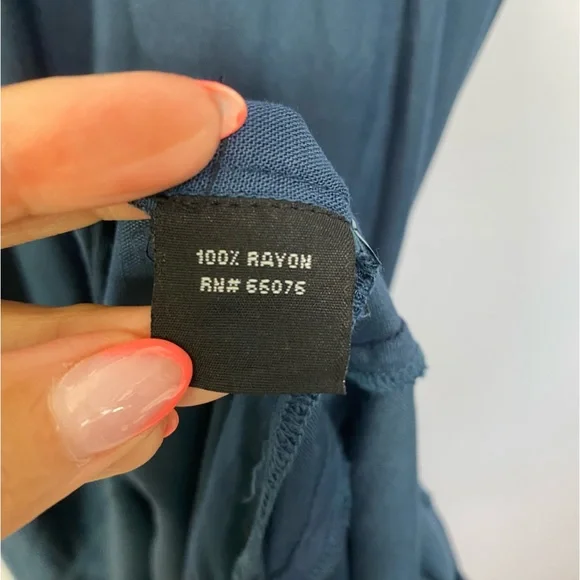 NWT-Boho Me Dark Teal Smocked tank Hi low Sundress SM - Picture 8 of 9